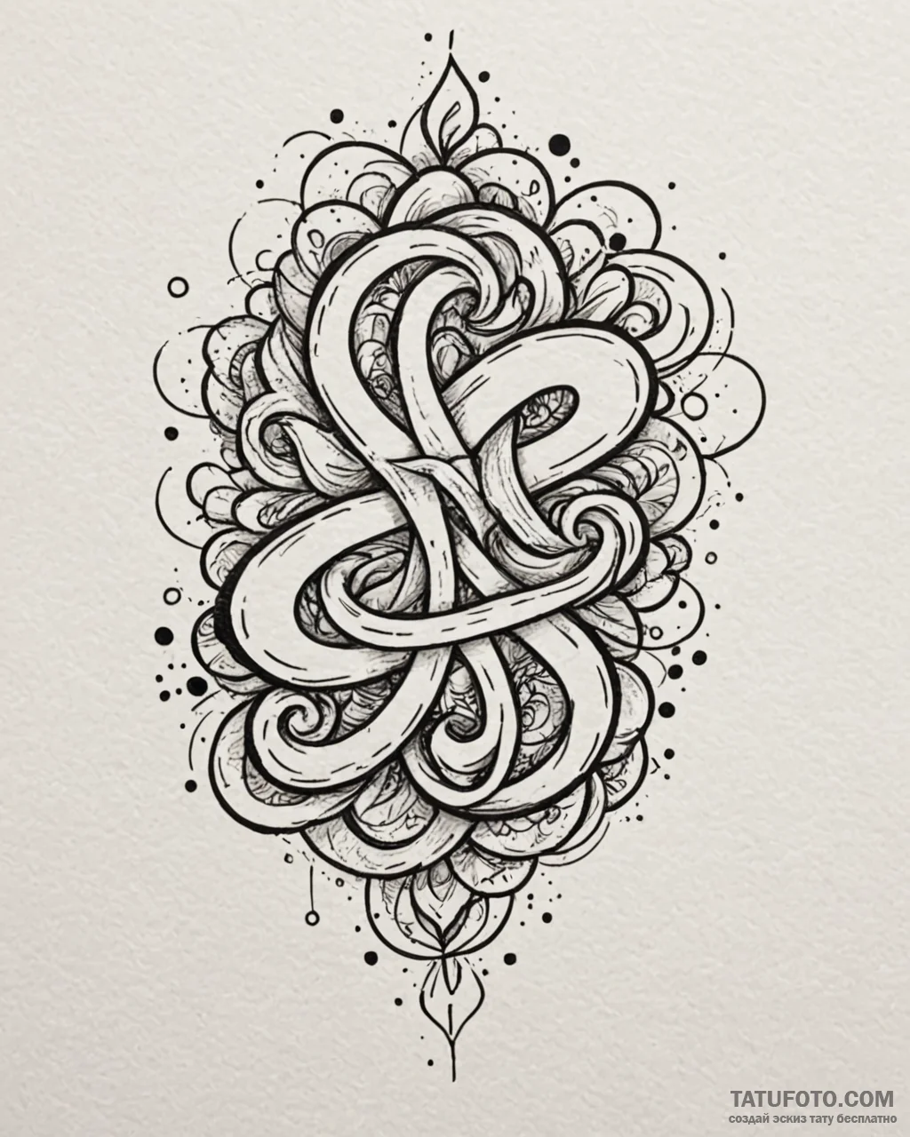 Tattoo design an abstract flow of positive en... - эскиз тату (№1753015497_0, 20.07.2025 12:44) — Tatufoto.com