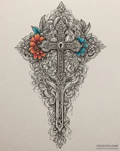 Tattoo design a small, intricate keyhole on o... - эскиз тату (№1753017250_0, 20.07.2025 13:14) — Tatufoto.com