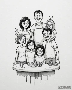 A watercolor tattoo of the main characters fr... - эскиз тату (№1753017580_0, 20.07.2025 13:19) — Tatufoto.com