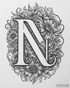 Tattoo sketch a small, hidden initial on the... - эскиз тату (№1753018904_0, 20.07.2025 13:41) — Tatufoto.com