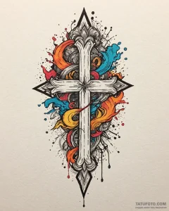 Tattoo design 'critical hit' in a sharp, expl... - эскиз тату (№1753019070_0, 20.07.2025 13:44) — Tatufoto.com