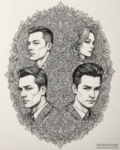 A graphic novel portrait of the main characte... - эскиз тату (№1753019729_0, 20.07.2025 13:55) — Tatufoto.com
