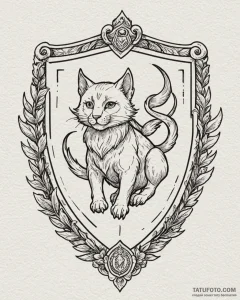 Tattoo design a stylized shield with a specif... - эскиз тату (№1753020717_0, 20.07.2025 14:11) — Tatufoto.com