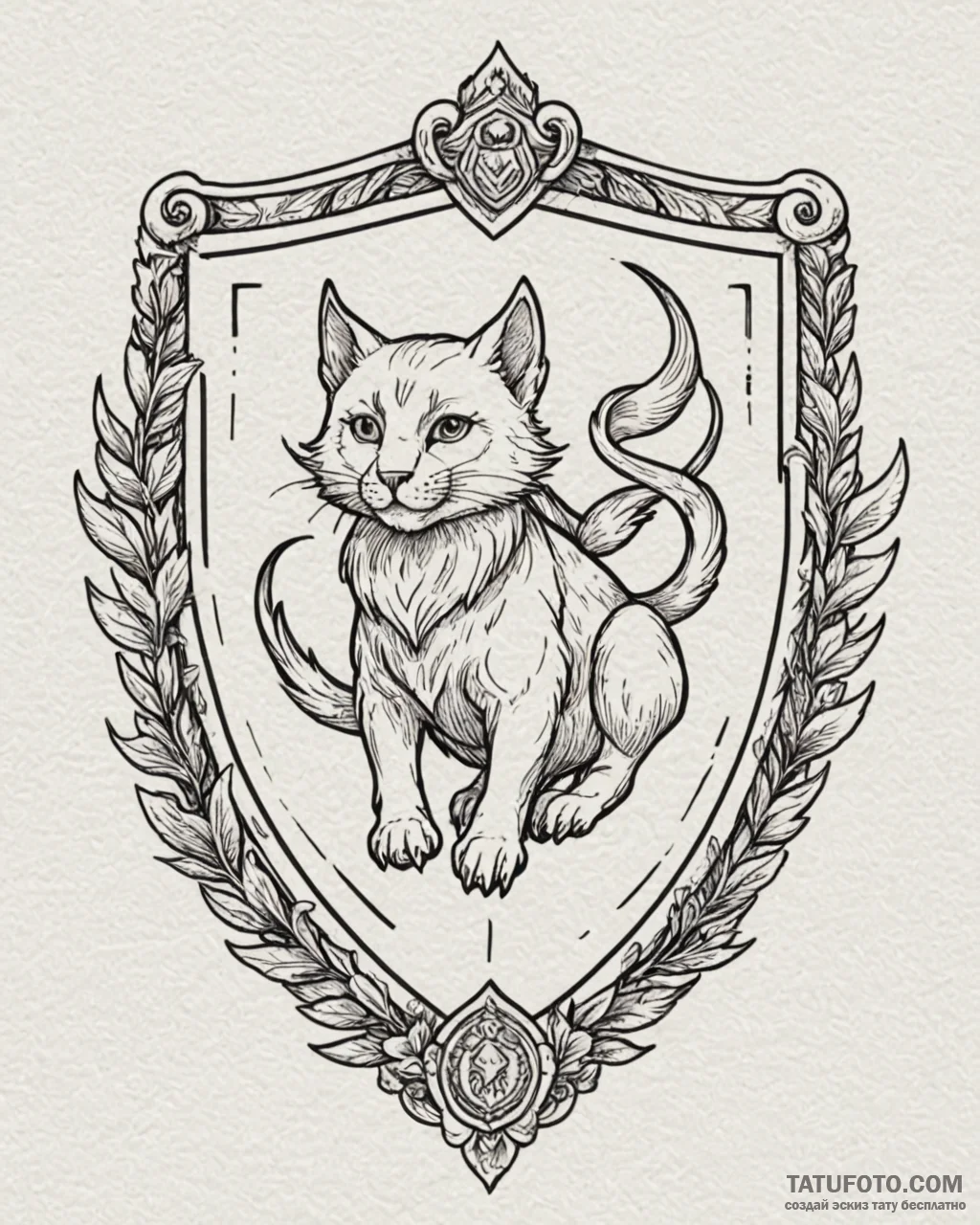Tattoo design a stylized shield with a specif... - эскиз тату (№1753020717_0, 20.07.2025 14:11) — Tatufoto.com