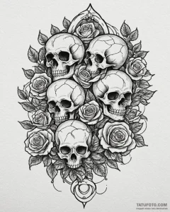 Tattoo design a stylized 'family' knot from v... - эскиз тату (№1753021216_0, 20.07.2025 14:20) — Tatufoto.com