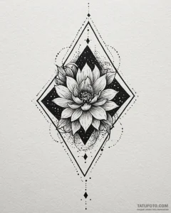 Tattoo sketch: a geometric pattern resembling... - эскиз тату (№1753022376_0, 20.07.2025 14:39) — Tatufoto.com