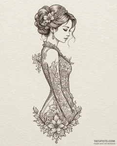 Tattoo design a delicate lace pattern creatin... - эскиз тату (№1753023706_0, 20.07.2025 15:01) — Tatufoto.com