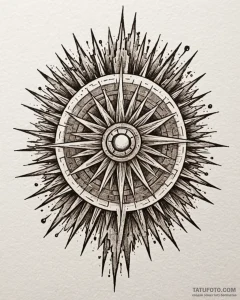 Tattoo sketch an abstract 'force field' radia... - эскиз тату (№1753024450_0, 20.07.2025 15:14) — Tatufoto.com