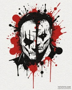 A watercolor tattoo of the rorschach test ink... - эскиз тату (№1753024781_0, 20.07.2025 15:19) — Tatufoto.com
