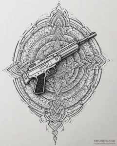 A sketch of a thompson submachine gun, the we... - эскиз тату (№1753024865_0, 20.07.2025 15:21) — Tatufoto.com