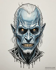 A graphic novel style portrait of a white wal... - эскиз тату (№1753025279_0, 20.07.2025 15:27) — Tatufoto.com