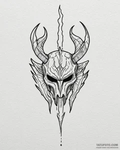 40. neo-traditional design of the mythosaur s... - эскиз тату (№1753026763_0, 20.07.2025 15:52) — Tatufoto.com