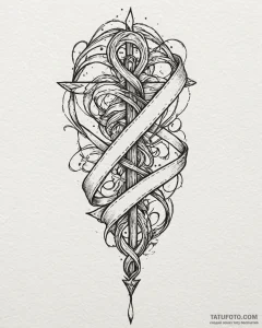 Tattoo design a subtle tribute ribbon integra... - эскиз тату (№1753027506_0, 20.07.2025 16:05) — Tatufoto.com