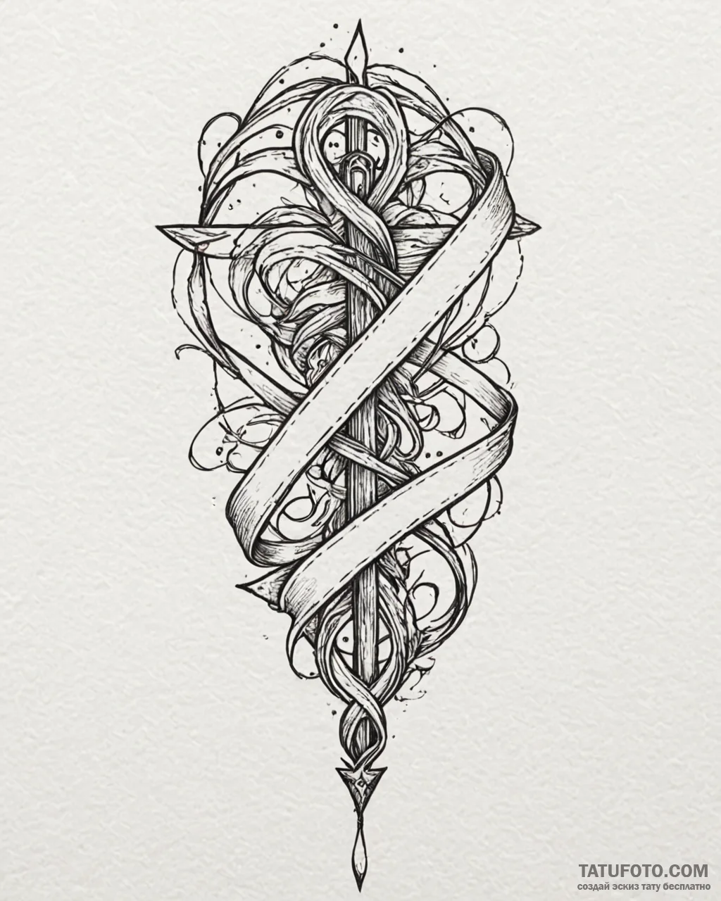 Tattoo design a subtle tribute ribbon integra... - эскиз тату (№1753027506_0, 20.07.2025 16:05) — Tatufoto.com