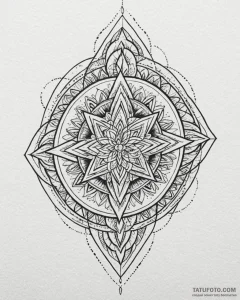Tattoo design a geometric interpretation of a... - эскиз тату (№1753029081_0, 20.07.2025 16:31) — Tatufoto.com