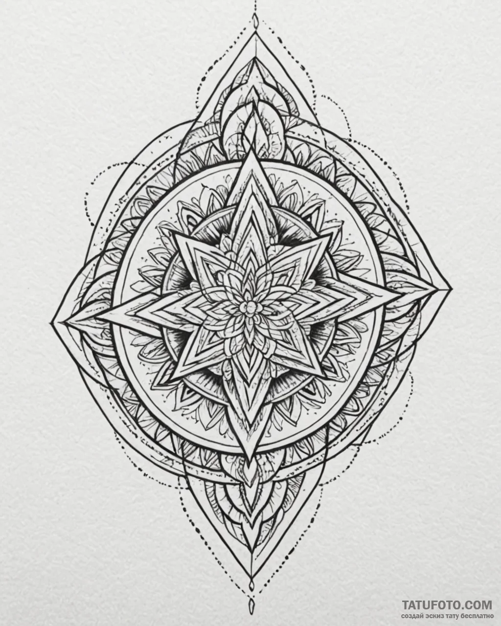 Tattoo design a geometric interpretation of a... - эскиз тату (№1753029081_0, 20.07.2025 16:31) — Tatufoto.com