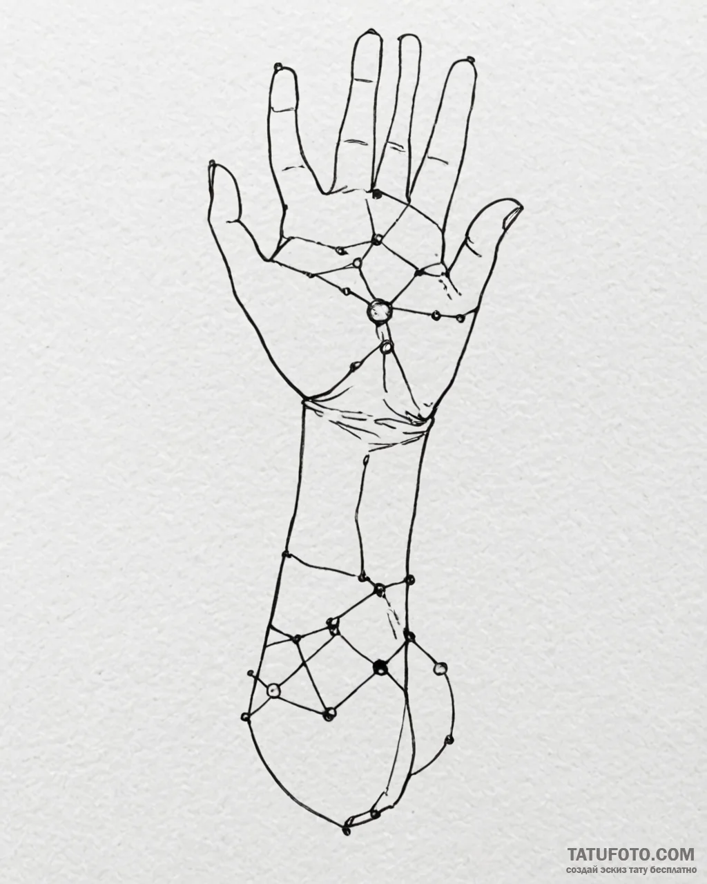 Tattoo design a personal constellation on the... - эскиз тату (№1753030075_0, 20.07.2025 16:47) — Tatufoto.com