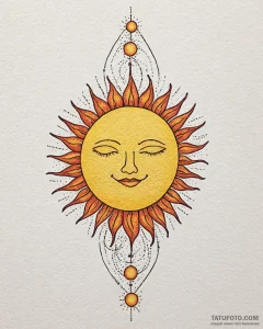 Tattoo design a glowing yellow and orange wat... - эскиз тату (№1753031316_0, 20.07.2025 17:08) — Tatufoto.com