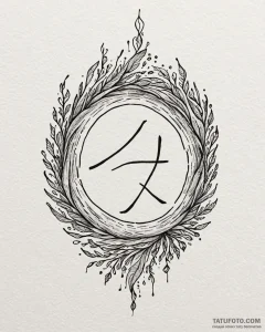 141. tattoo sketch: the rune "potok," its lin... - эскиз тату (№1753032225_0, 20.07.2025 17:23) — Tatufoto.com