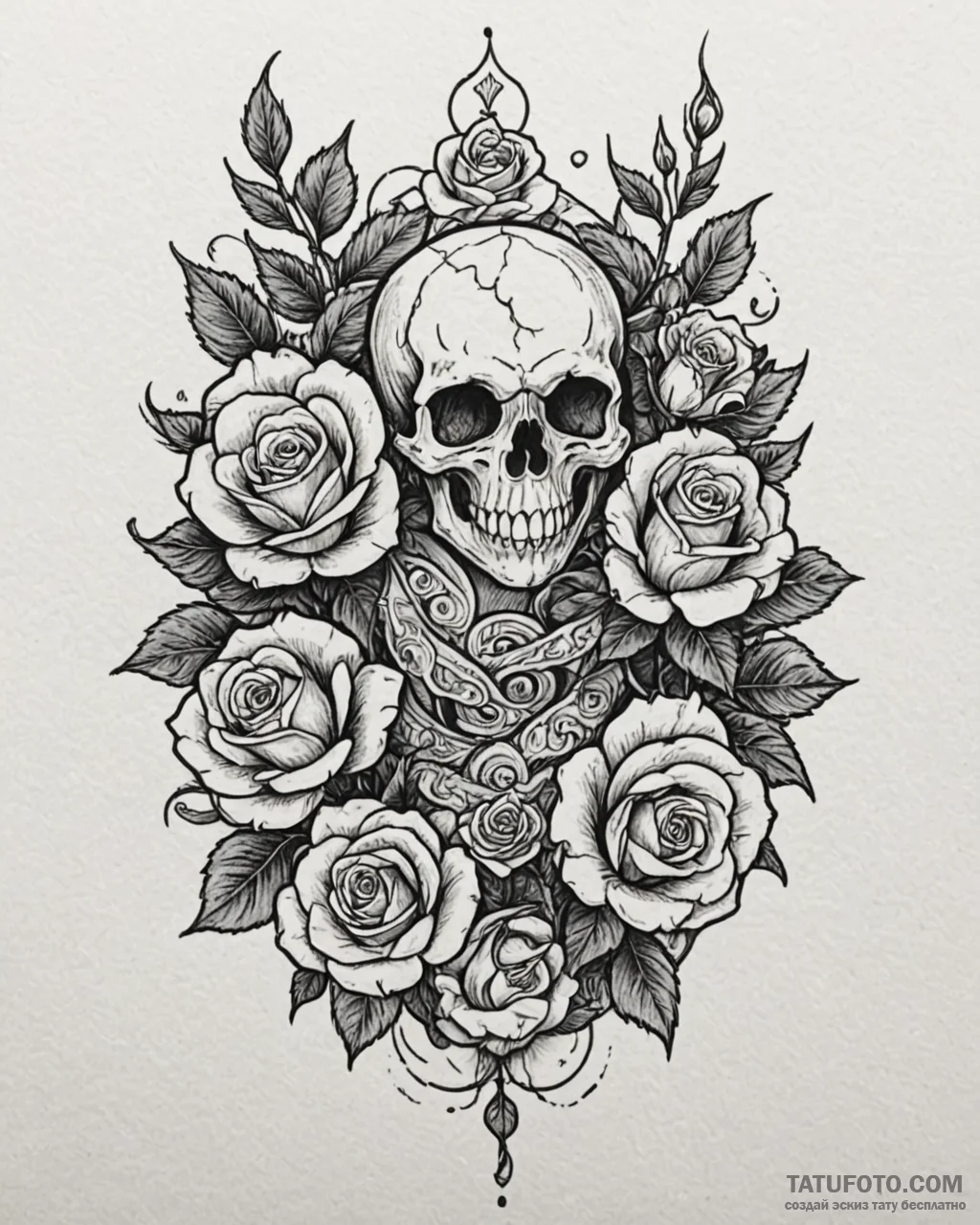 Tattoo sketch a playful monster or creature d... - эскиз тату (№1753032391_0, 20.07.2025 17:26) — Tatufoto.com