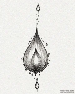 Tattoo design a single dewdrop glistening on... - эскиз тату (№1753032723_0, 20.07.2025 17:32) — Tatufoto.com
