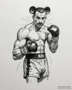 A graphic novel style tattoo of mickey o'neil... - эскиз тату (№1753033053_0, 20.07.2025 17:37) — Tatufoto.com