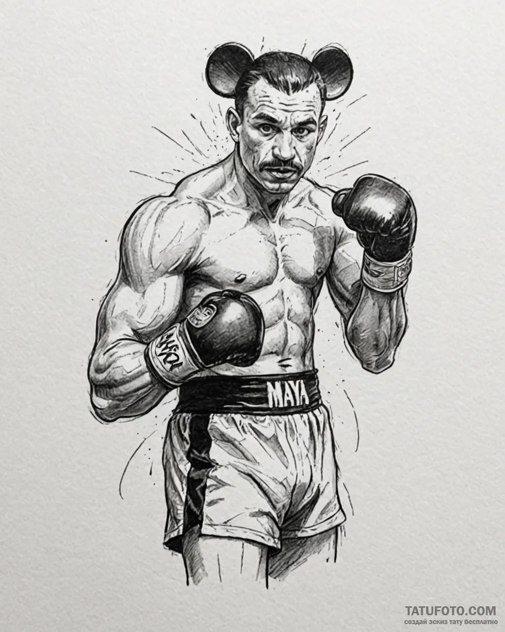 A graphic novel style tattoo of mickey o’neil… — эскиз тату (№1753033053_0, 20.07.2025 17:37) — Tatufoto.com