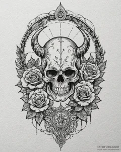 Tattoo design a zodiac sign with a background... - эскиз тату (№1753033384_0, 20.07.2025 17:43) — Tatufoto.com