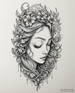 Tattoo design an abstract depiction of resili... - эскиз тату (№1753035780_0, 20.07.2025 18:23) — Tatufoto.com