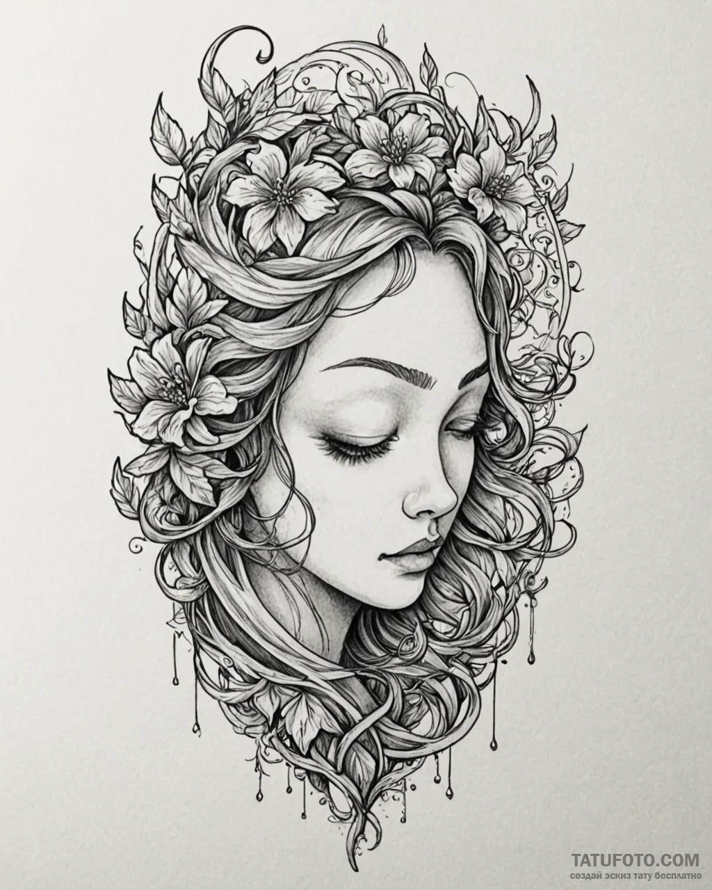 Tattoo design an abstract depiction of resili… — эскиз тату (№1753035780_0, 20.07.2025 18:23) — Tatufoto.com