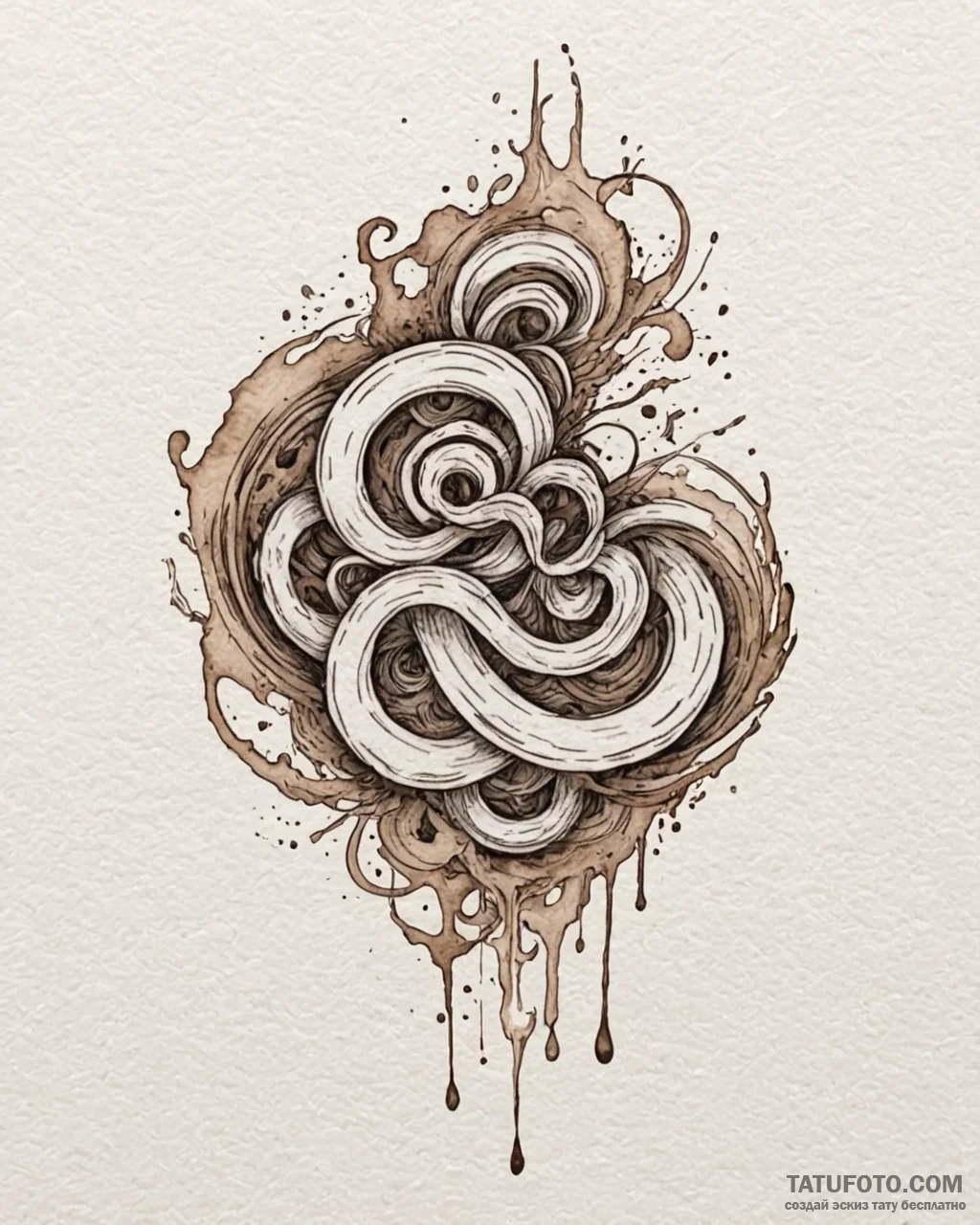 Tattoo sketch an abstract representation of f... - эскиз тату (№1753036441_0, 20.07.2025 18:34) — Tatufoto.com