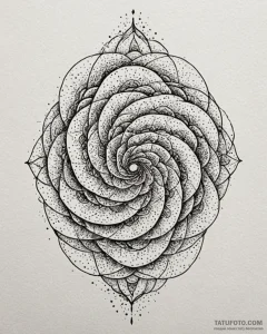 Tattoo design a swirling vortex of energy con... - эскиз тату (№1753036606_0, 20.07.2025 18:36) — Tatufoto.com