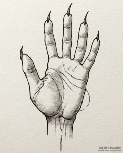 Claws, tattoo sketch design, linework tattoo... - эскиз тату (№1753037842_0, 20.07.2025 18:57) — Tatufoto.com