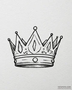 Tattoo sketch a minimalist crown, symbolizing... - эскиз тату (№1753038501_0, 20.07.2025 19:08) — Tatufoto.com