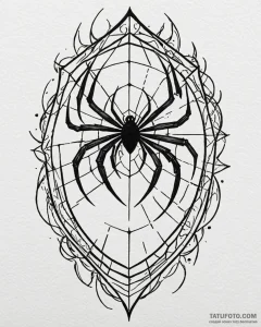 A minimalist tattoo of the spider-man logo fr... - эскиз тату (№1753040069_0, 20.07.2025 19:34) — Tatufoto.com