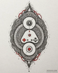 Tattoo design a controller's analog stick for... - эскиз тату (№1753040729_0, 20.07.2025 19:45) — Tatufoto.com