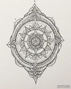 Tattoo sketch: a dynamic kolovrat depicted in... - эскиз тату (№1753041223_0, 20.07.2025 19:53) — Tatufoto.com