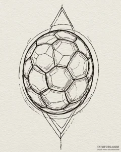 Soccer ball, tattoo sketch design, linework t... - эскиз тату (№1753041472_0, 20.07.2025 19:57) — Tatufoto.com