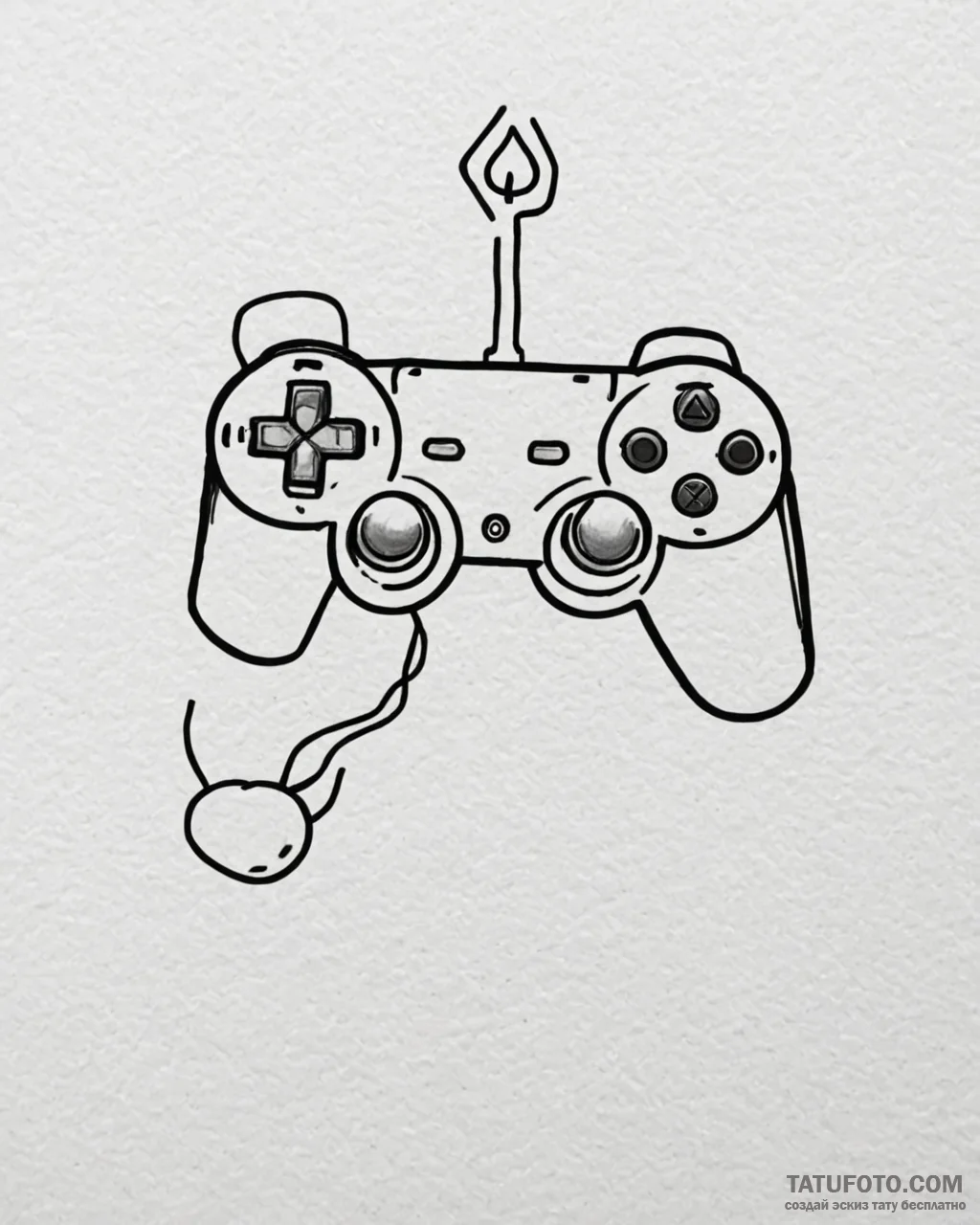 Tattoo design a controller face button with a... - эскиз тату (№1753041720_0, 20.07.2025 20:02) — Tatufoto.com