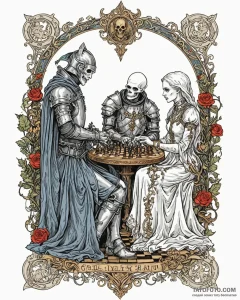 A sketch of the seventh seal, the knight play... - эскиз тату (№1753041802_0, 20.07.2025 20:03) — Tatufoto.com