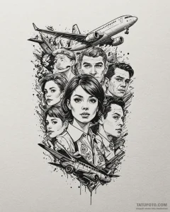 A neo-traditional tattoo of the main characte... - эскиз тату (№1753042049_0, 20.07.2025 20:07) — Tatufoto.com