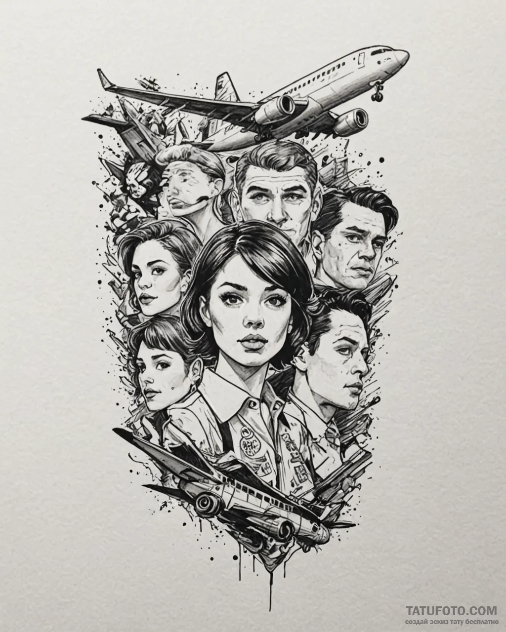 A neo-traditional tattoo of the main characte… — эскиз тату (№1753042049_0, 20.07.2025 20:07) — Tatufoto.com