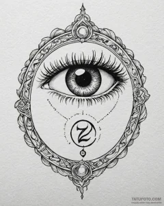 Tattoo sketch a neo-traditional eye with the... - эскиз тату (№1753042543_0, 20.07.2025 20:15) — Tatufoto.com