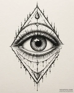 A dotwork tattoo of the crimson king's eye fr... - эскиз тату (№1753042625_0, 20.07.2025 20:17) — Tatufoto.com