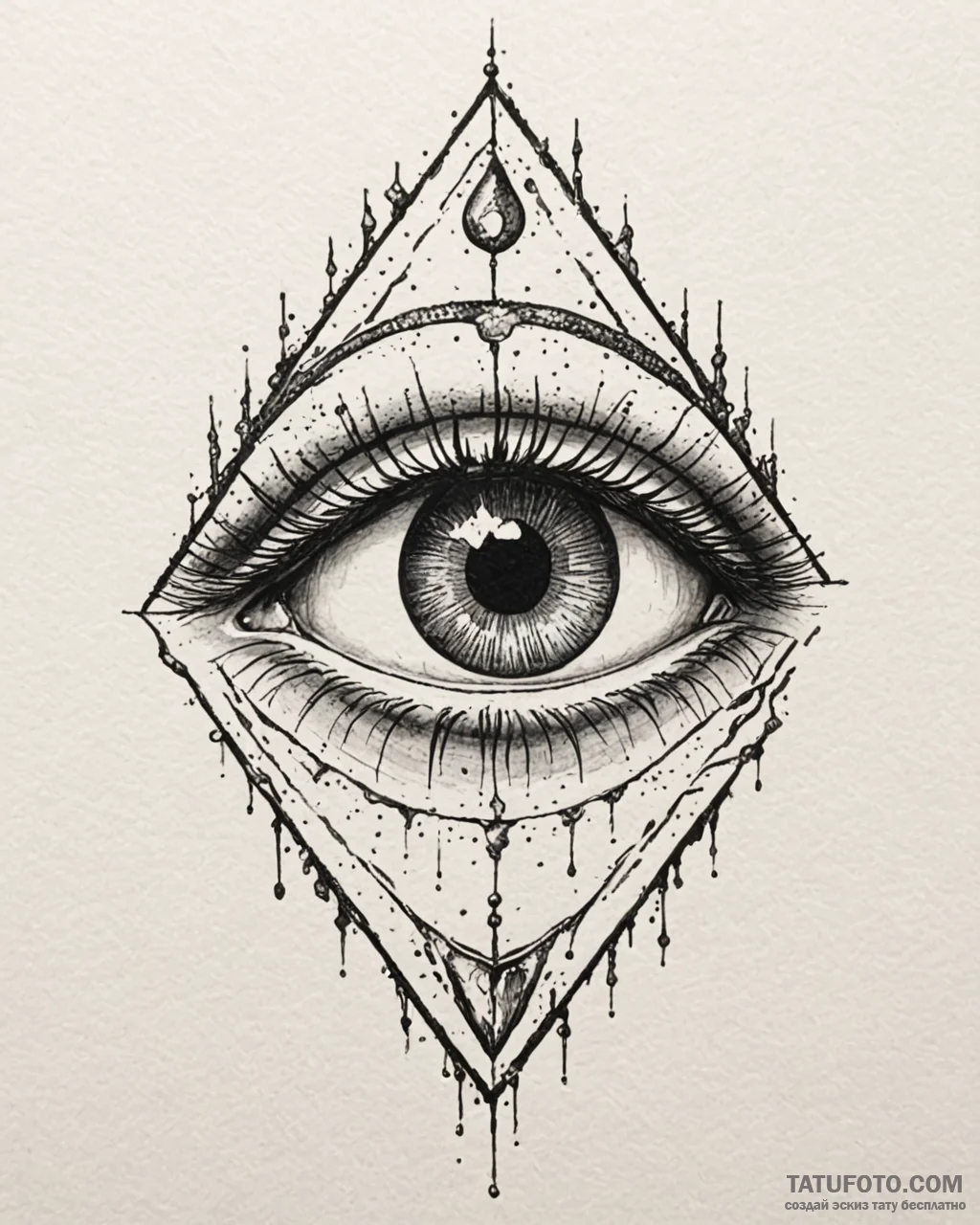 A dotwork tattoo of the crimson king's eye fr... - эскиз тату (№1753042625_0, 20.07.2025 20:17) — Tatufoto.com
