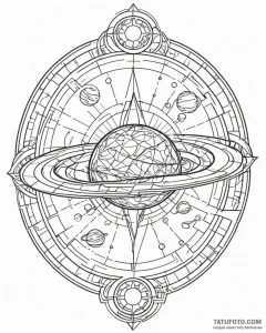 A sketch of the planet express ship from futu... - эскиз тату (№1753043786_0, 20.07.2025 20:36) — Tatufoto.com