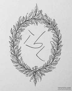 107. tattoo design: a "yest" rune with subtle... - эскиз тату (№1753043868_0, 20.07.2025 20:37) — Tatufoto.com