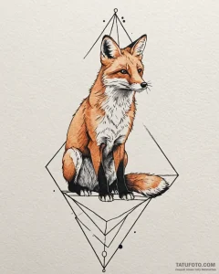 Tattoo sketch a geometric animal silhouette (... - эскиз тату (№1753045355_0, 20.07.2025 21:02) — Tatufoto.com