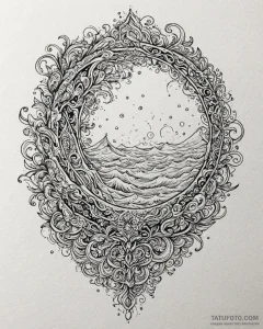 Tattoo design an abstract representation of t... - эскиз тату (№1753045437_0, 20.07.2025 21:03) — Tatufoto.com
