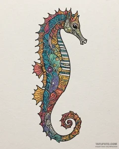 Seahorse, tattoo flash sheet design, linework... - эскиз тату (№1753046510_0, 20.07.2025 21:21) — Tatufoto.com